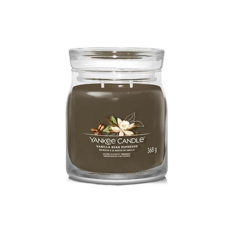 foto del prodotto yankee candle signature candela in giara media vanilla bean espresso 50 ore