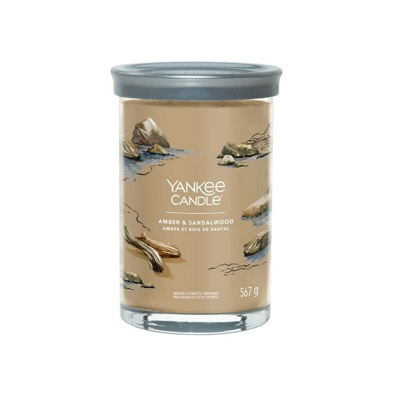 foto del prodotto yankee candle - signature candela in tumbler grande amber &amp; sandalwood 100 ore