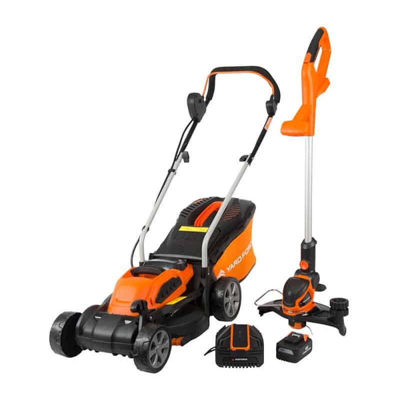 foto del prodotto yardforce kit tosaerba tagliabordi a batteria 40v. yard force lmg32 ltg30 300m 