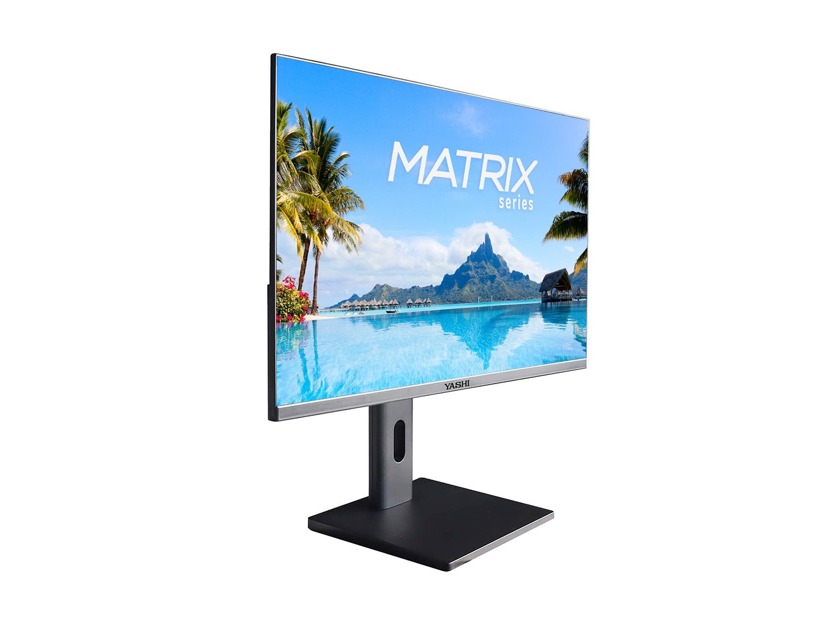 foto del prodotto yashi monitor 27 led va 16 9 fhd 4ms 300cdm, reg altezza, vga hdmi, multimediale