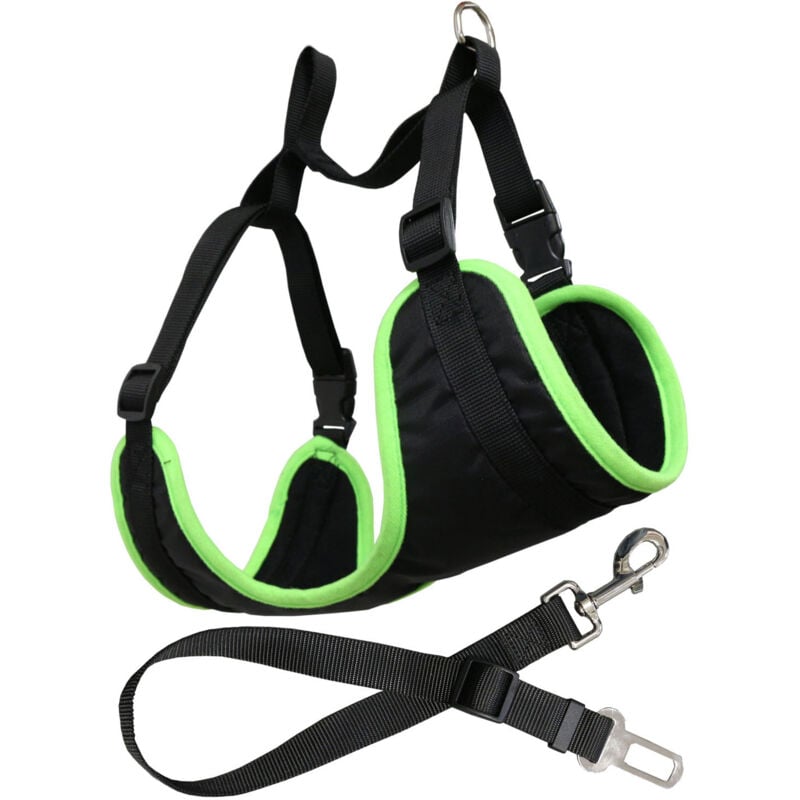 foto del prodotto yatek car dog harness cintura di sicurezza regolabile, adatta alla maggior parte dei veicoli, materiale resistente, misura s
