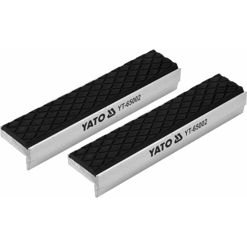 foto del prodotto yato ganasce de protezione professionale rivestito in alluminio liscio de 125 mm 2 pezzi magnetico uso universale protezione ottimale per