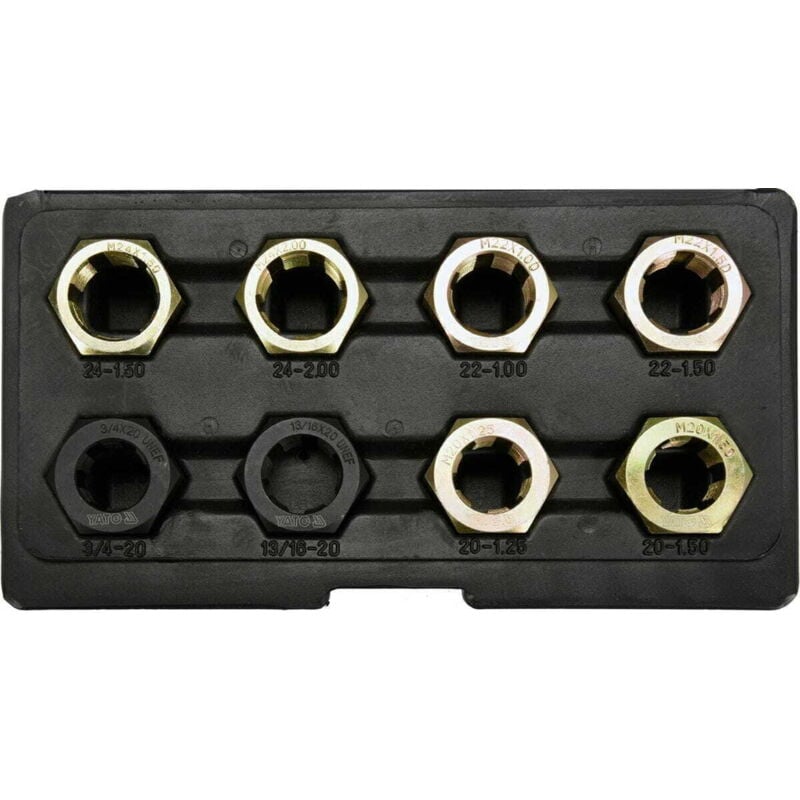 foto del prodotto yato - kit di riparazione filettatura albero motore 8 pezzi yt-17695