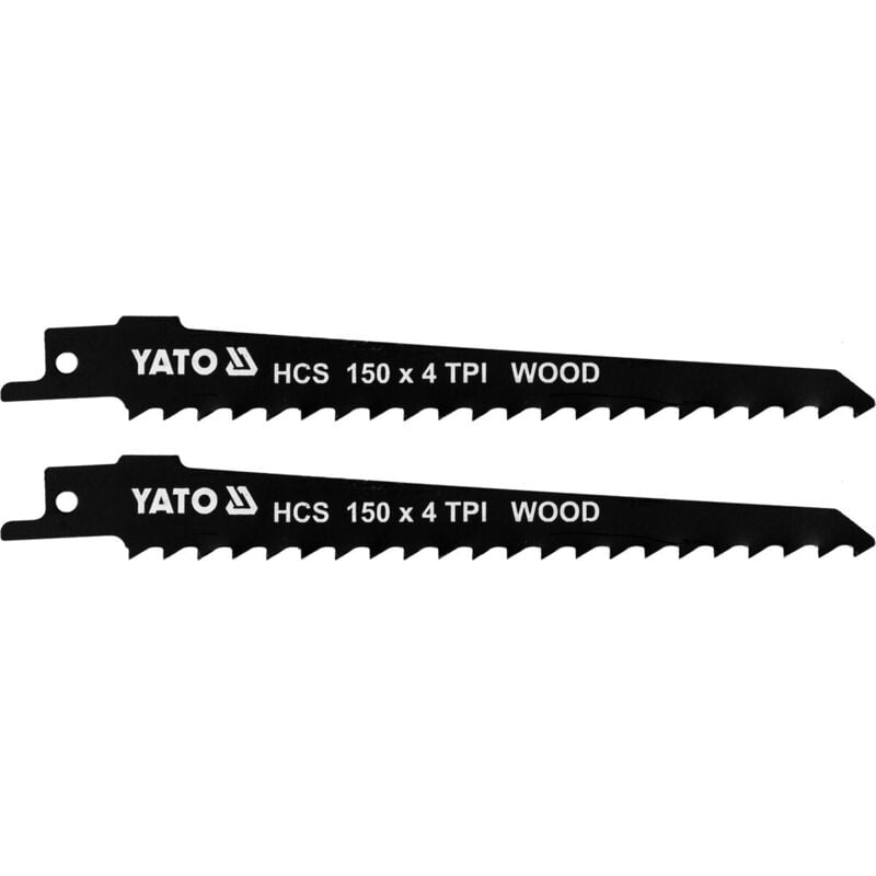 foto del prodotto yato lame per sega per legno hcs150mm 4tpi 2 pezzi yt 33921