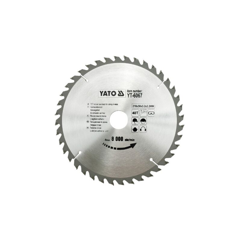 foto del prodotto yato, modello yt 6067, lama circolare de 21 cm, 1 pezzo, ideale per tagli precisi in legno, metallo e plastica, elevata durata, utensile