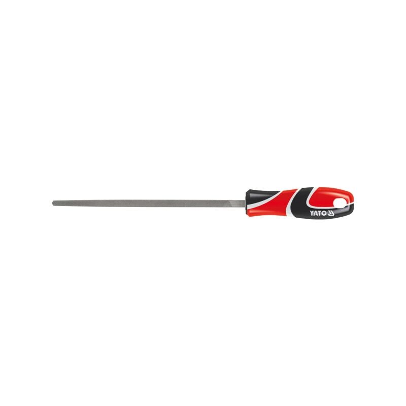 foto del prodotto yato, modello yt 6182, lima in acciaio, forma triangolare, taglio 2 , 150 mm, ideale per sgrossare e rifinire il metallo, strumento professionale di