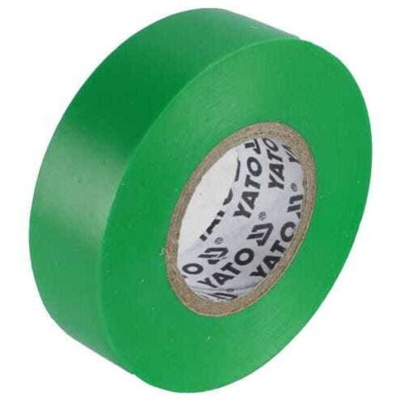 foto del prodotto yato - nastro isolante elettrico 15mmx20mx0,13mm verde yt-81595