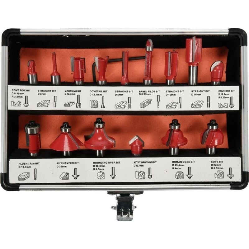 foto del prodotto yato set di 15 frese per legno yt 68002
