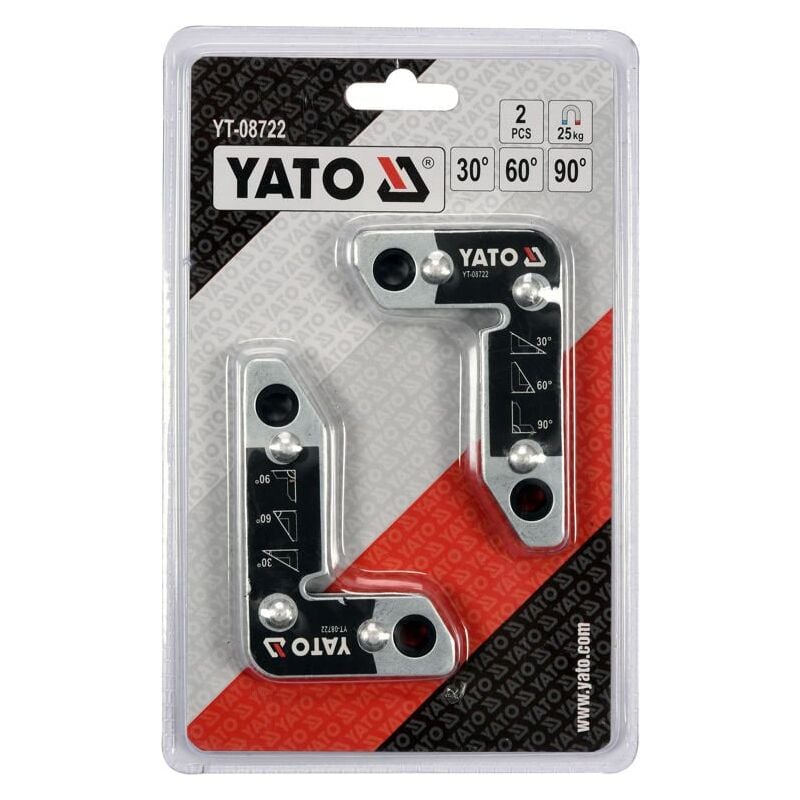 foto del prodotto yato set di 2 supporti magnetici per saldatura yt 08722