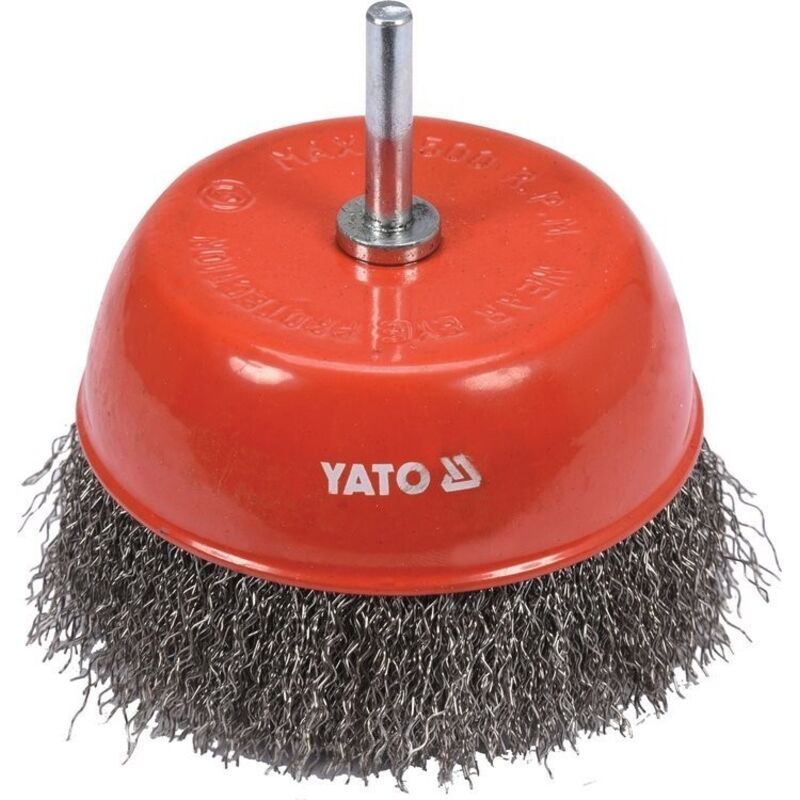 foto del prodotto yato spazzola anteriore con gambo in acciaio inox da 100 mm yt 47511