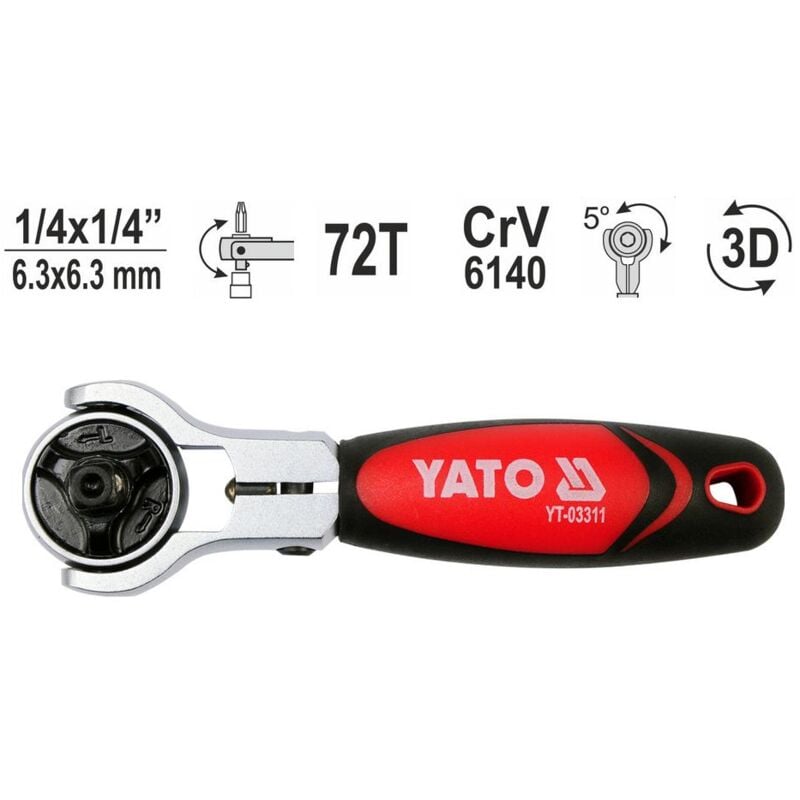 foto del prodotto yato yt 03311 chiave a cricchetto di cricchetto