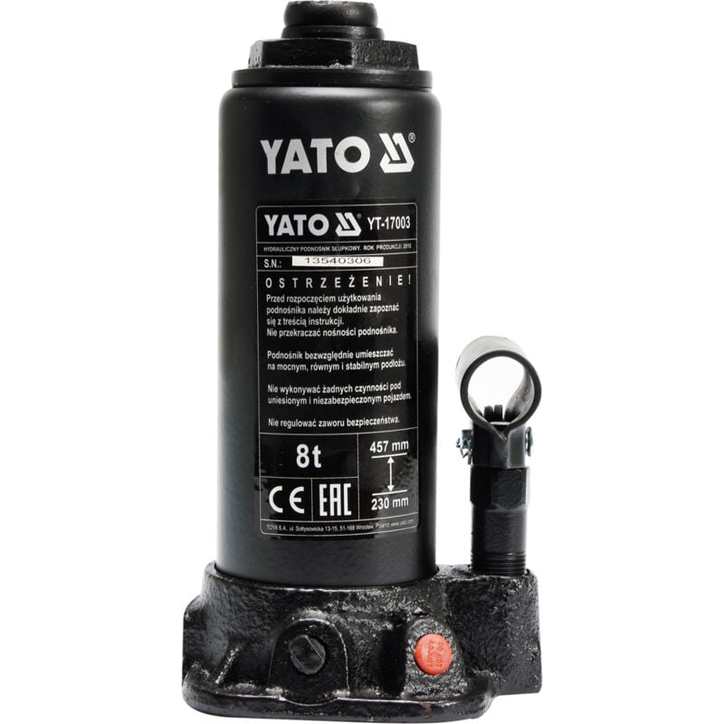 foto del prodotto yato yt 17003 cric idraulico e cavalletto per veicoli