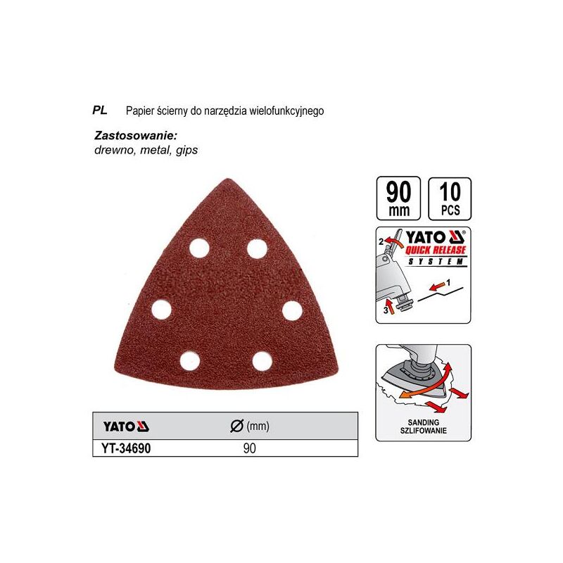 foto del prodotto yato yt 34690 accessorio per strumento multifunzionale levigatrice piastra piatto
