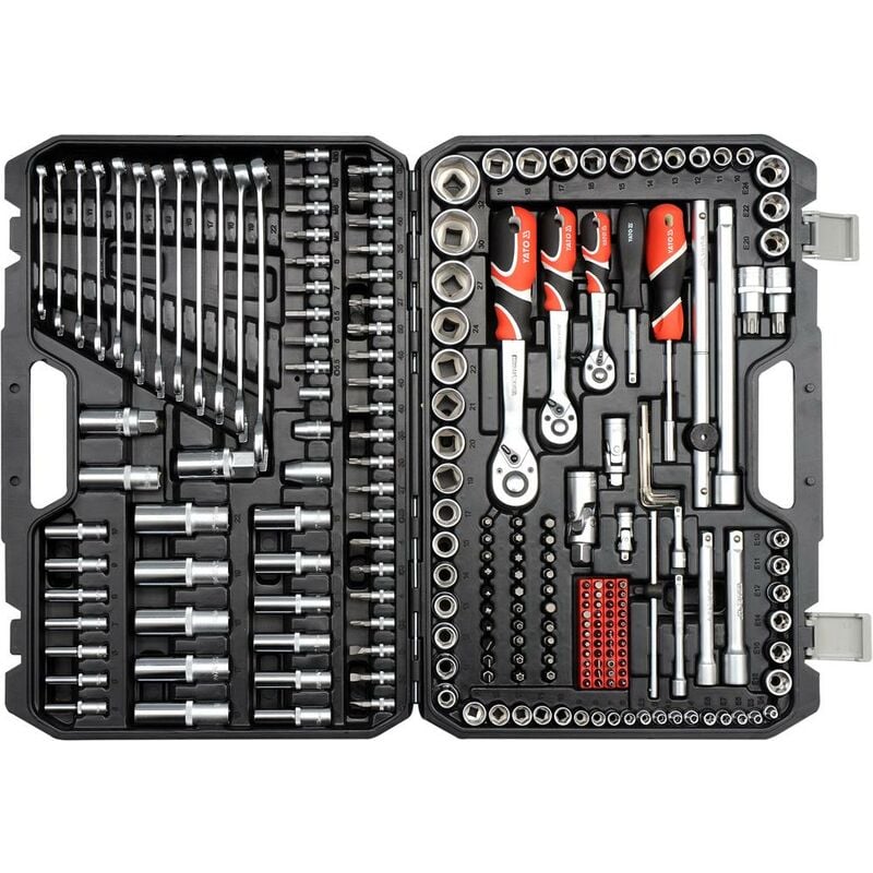 foto del prodotto yato yt 38841 set di prese da 1 4 , 3 8 e 1 2 216pz