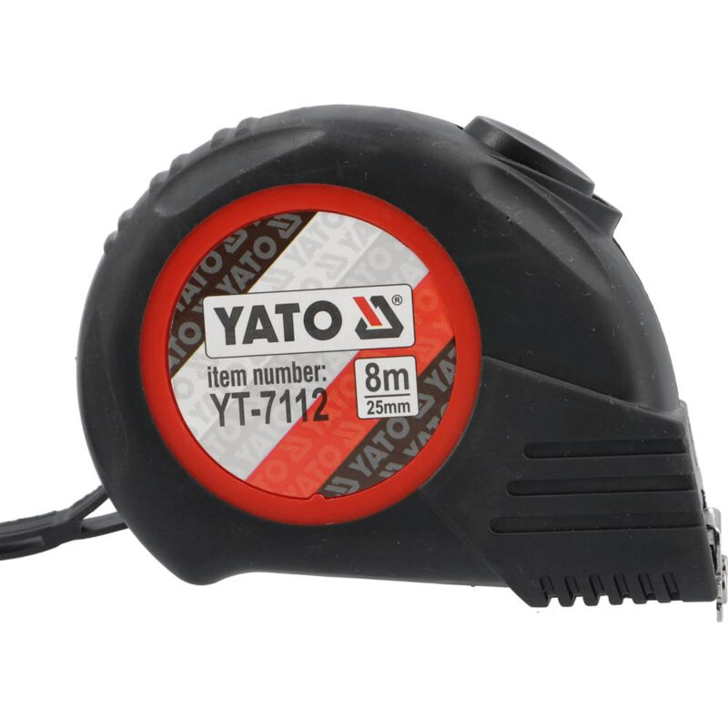foto del prodotto yato yt 7112 metro a nastro 8 m acrilonitrile butadiene stirene abs , gomma nera