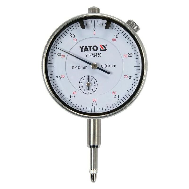 foto del prodotto yato yt 72450 comparatore dialetto de dial comparatore analogico argento, nero, white 1 cm mm