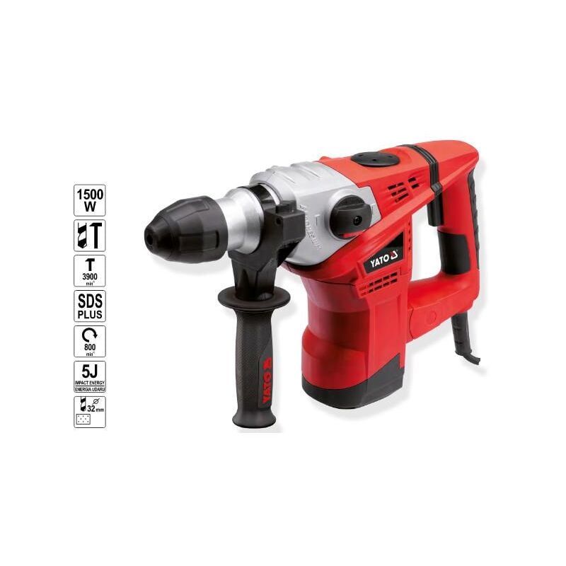 foto del prodotto yato yt 82127 martelli perforatori 1500 w 3900 rpm sds plus