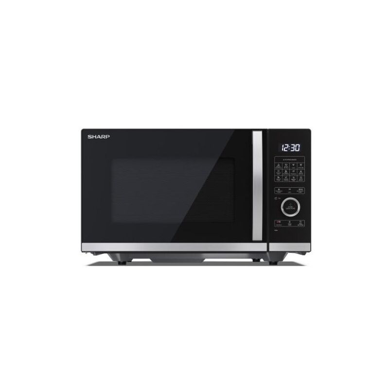 foto del prodotto yc-qg254ae-b forno a microonde nero microonde combinato superficie piana 25 l 900 w - sharp