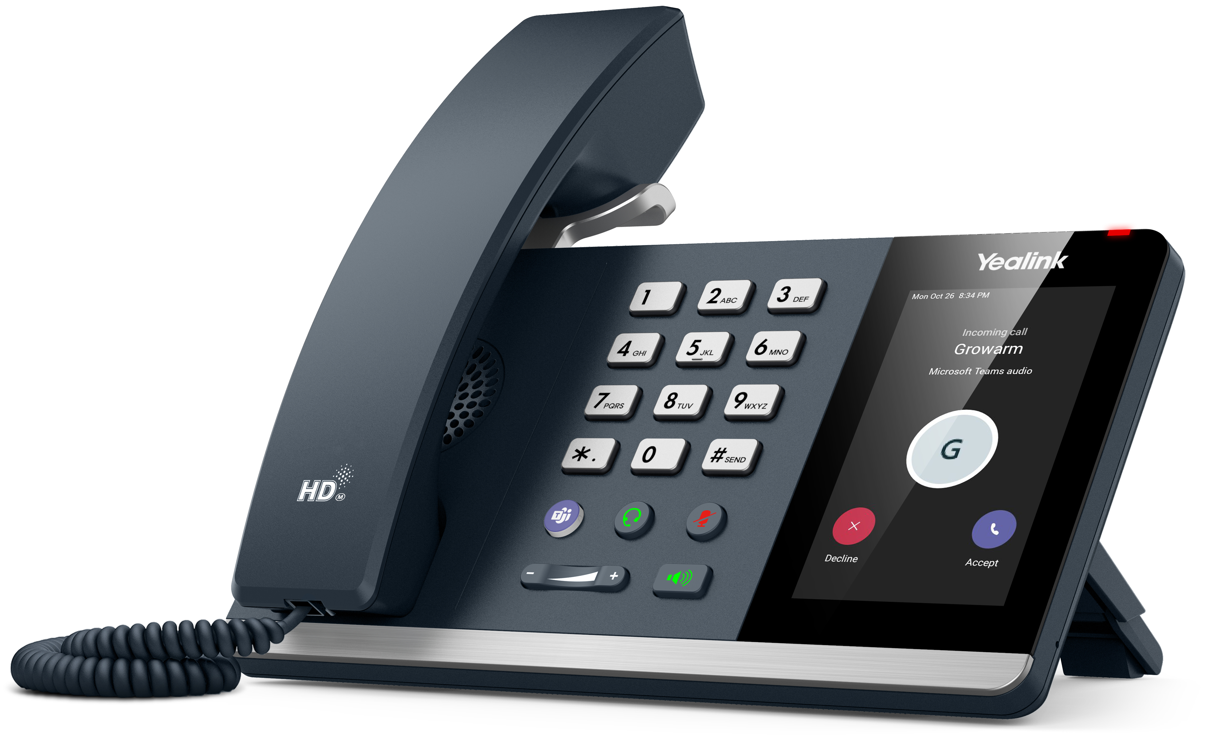 foto del prodotto yealink mp54 microsoft teams edition telefono ip grigio lcd