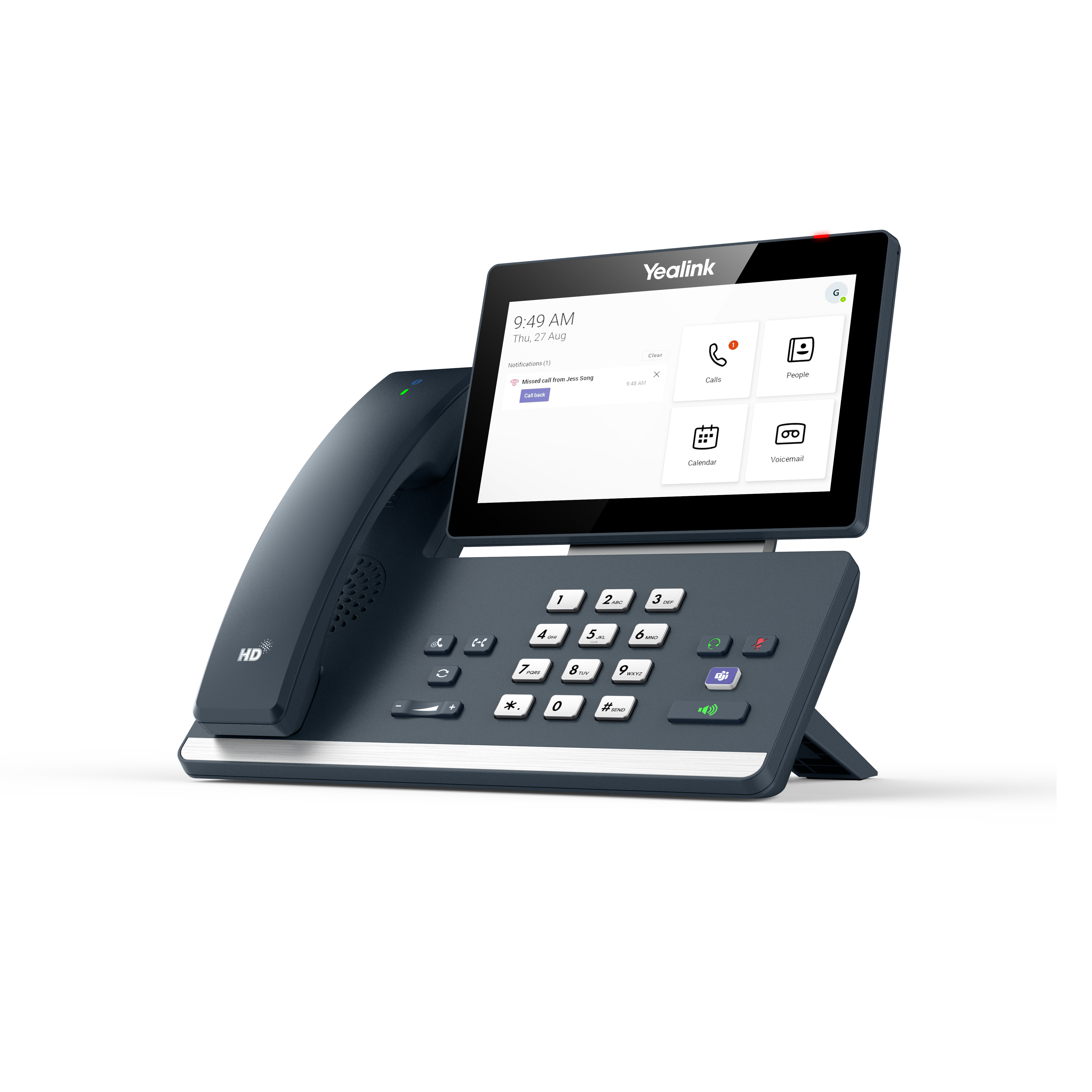 foto del prodotto yealink mp58 wh microsoft teams edition telefono ip grigio lcd wi fi
