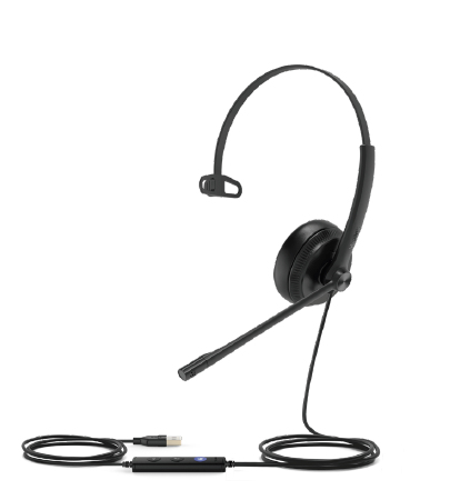 foto del prodotto yealink uh34 lite auricolare cablato a padiglione ufficio nero