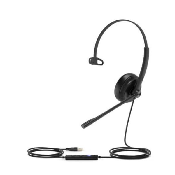 foto del prodotto yealink uh34 mono teams auricolare cablato a padiglione ufficio usb tipo a nero