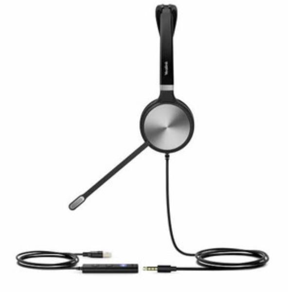 foto del prodotto yealink uh36 mono teams auricolare cablato a padiglione ufficio usb tipo a nero, argento