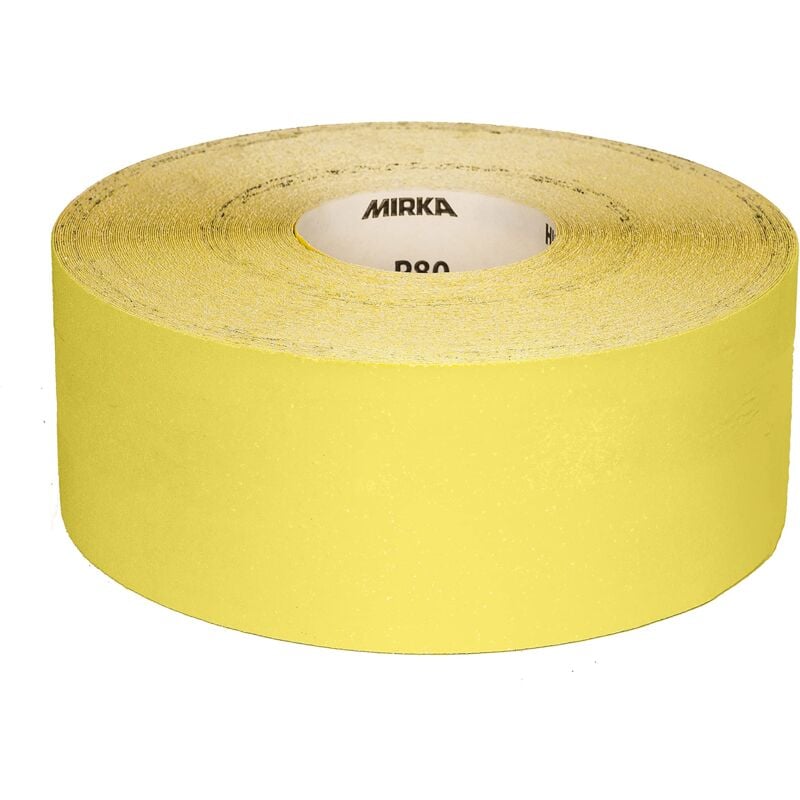 foto del prodotto yellow carta abrasiva rotolo di carta abrasiva 150 mm x 50 m p60 levigatura di legno duro, legno dolce, vernice, stucco, plastica 1 rotolo