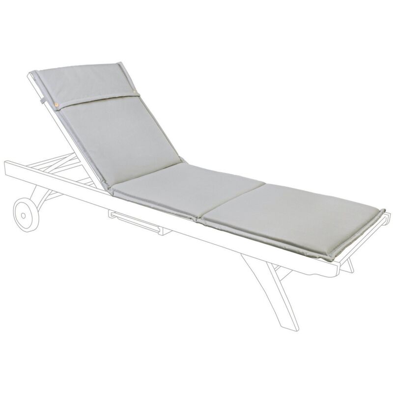 foto del prodotto yes everyday cuscino per lettino e sdraio da esterno, sfoderabile ed idrorepellente, 190 x 62 cm beige olefin