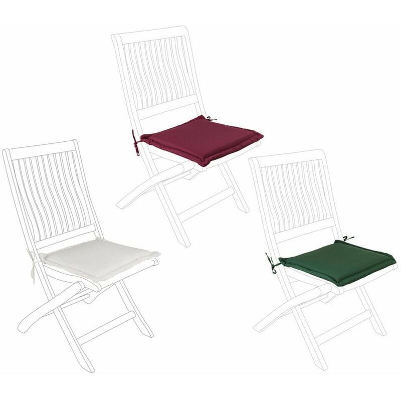 foto del prodotto yes everyday cuscino sedia da esterno seduta classica sfoderabile giardino 42 x 42 bizzotto colore bordeaux