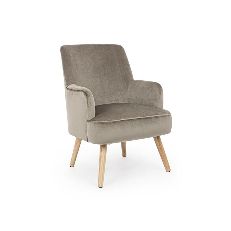 foto del prodotto yes everyday - poltrona adeline bizzotto con gambe in legno tortora - 0748172