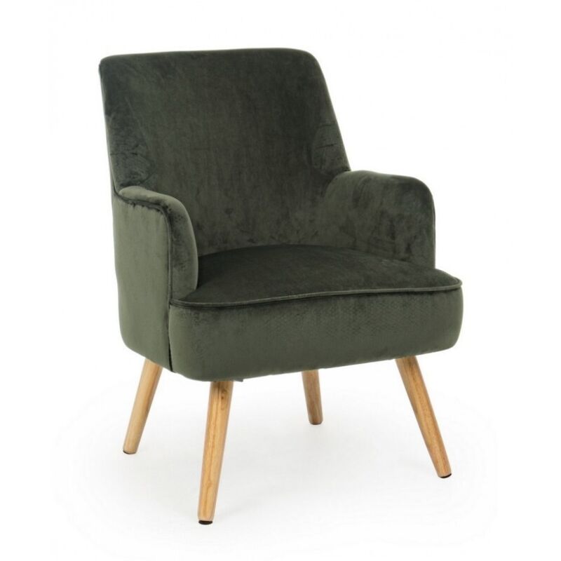 foto del prodotto yes everyday poltrona in velluto caleb colore verde