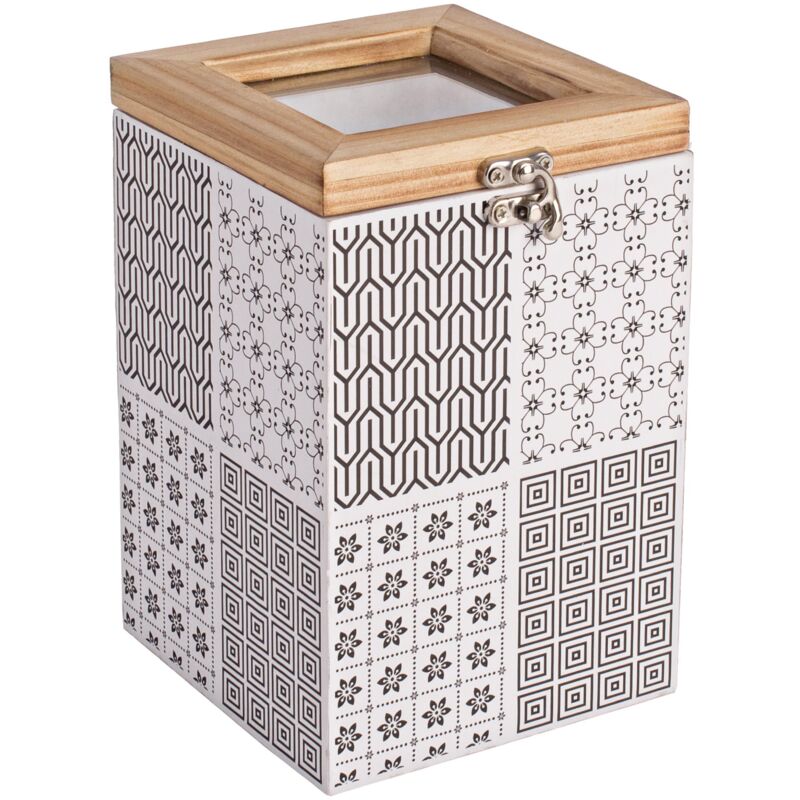 foto del prodotto yes everyday scatola pattern quadrato, prodotto realizzato in legno