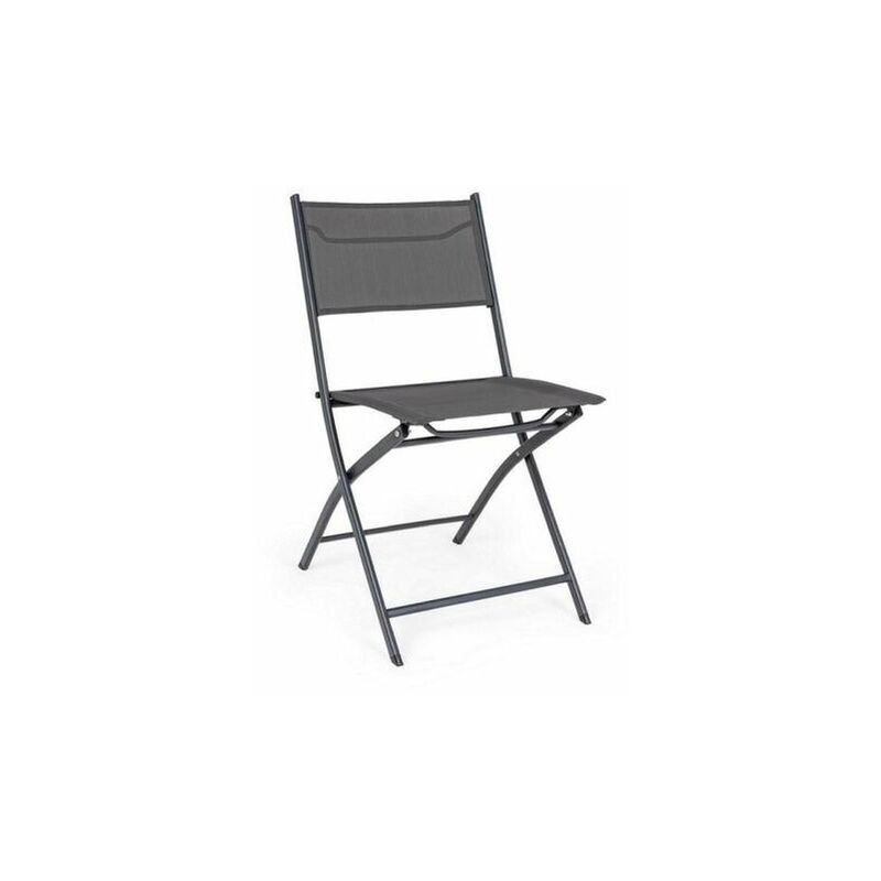 foto del prodotto yes everyday sedia pieghevole da giardino bizzotto martinez antracite 0802776