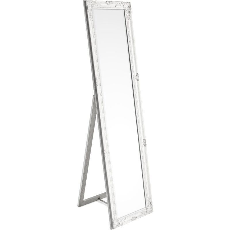 foto del prodotto yes everyday specchio con cornice in legno bianco miro 40 x h 160 cm