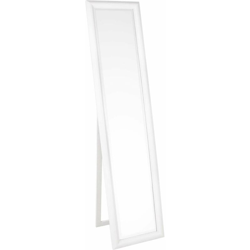 foto del prodotto yes everyday specchio sanzio da terra con cornice in legno shabby bianco h 170 cm bagno e soggiorno