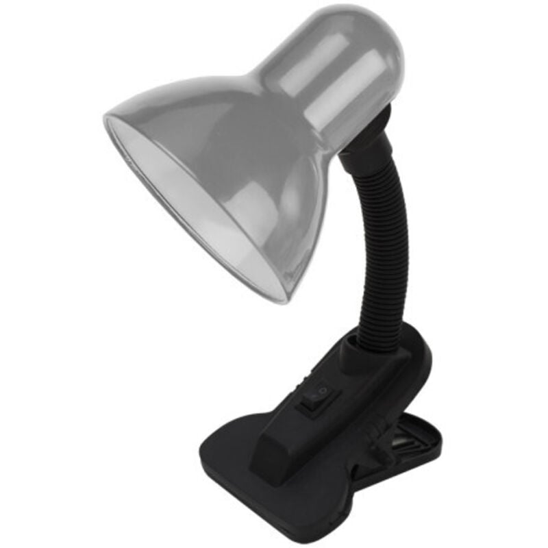 foto del prodotto yezco e27 argento fissaggio flexos con clip 26x11.5x12 cm