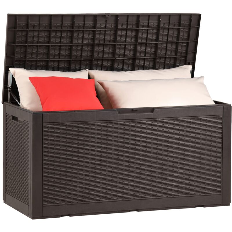 foto del prodotto yitahome 380l baule da esterno, resina baule da giardino da per mobili da giardino, cuscini da esterno, attrezzi da giardino e forniture per