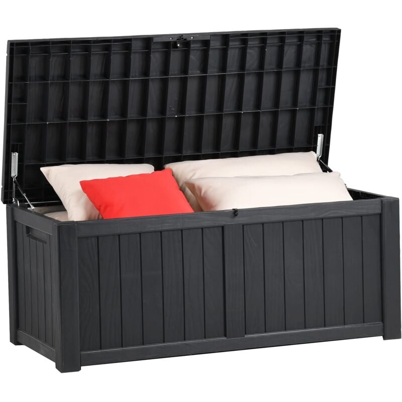 foto del prodotto yitahome baule da giardino 450l per esterni, grande baule da esterno in resina per patio forniture, cuscini da esterno
