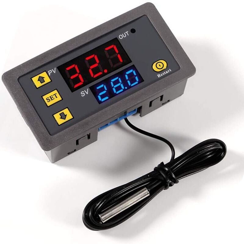 foto del prodotto ymyny 1 pezzo w3230 ac 110v 220v regolatore di temperatura digitale, interruttore di controllo del termostato con display digitale 20a con sonda
