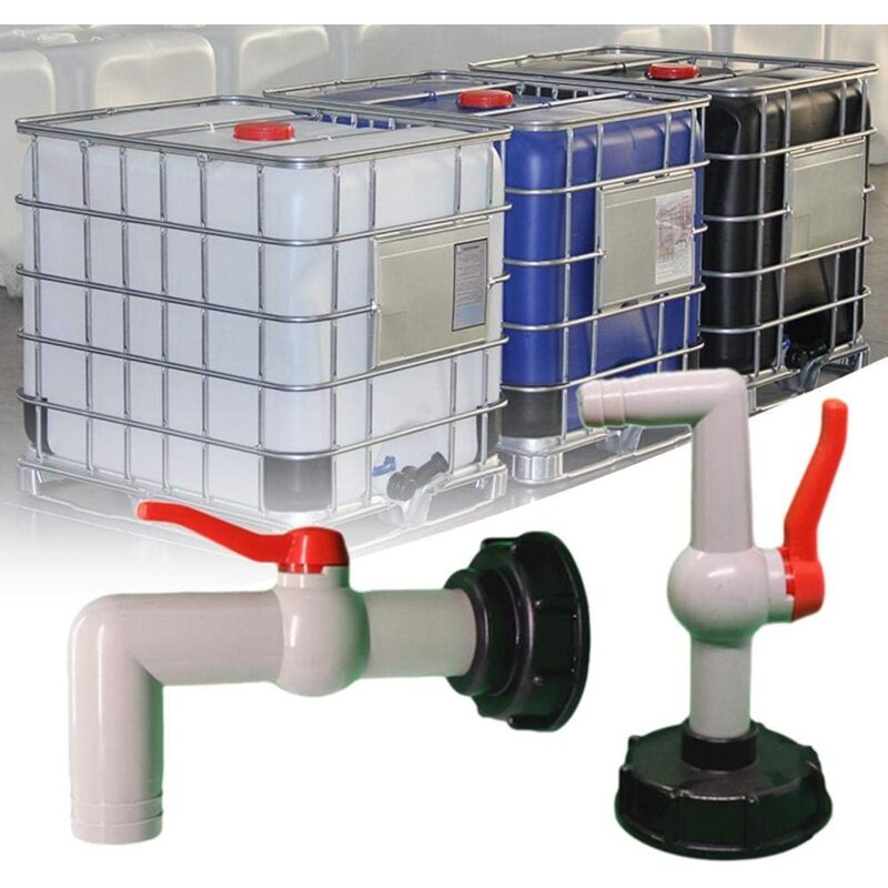 foto del prodotto ymyny 1 pz adattatore per serbatoio ibc da 90 gradi, filettatura spessa 60, rubinetto da 90 gradi, valvola da 16 mm, rubinetto per accessori di
