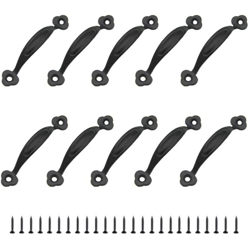 foto del prodotto ymyny 10 pezzi maniglie per mobili retr in stile rustico in lega di zinco per cucina, porta del fienile, capanno da giardino, cassetto, mobiletto