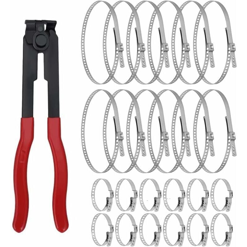 foto del prodotto ymyny 12 pezzi fascette stringitubo per auto atv, fascetta stringitubo per giunto omocinetico con albero cardanico, 2 pezzi utensili, 10 pezzi