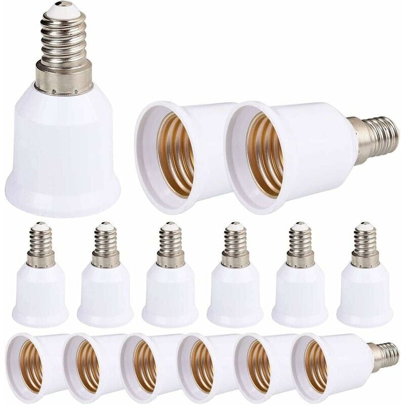 foto del prodotto ymyny 15 pezzi adattatore per attacco e14 a e27, adattatore convertitore per attacco lampada, adattatore per attacco lampadina per lampadine a led