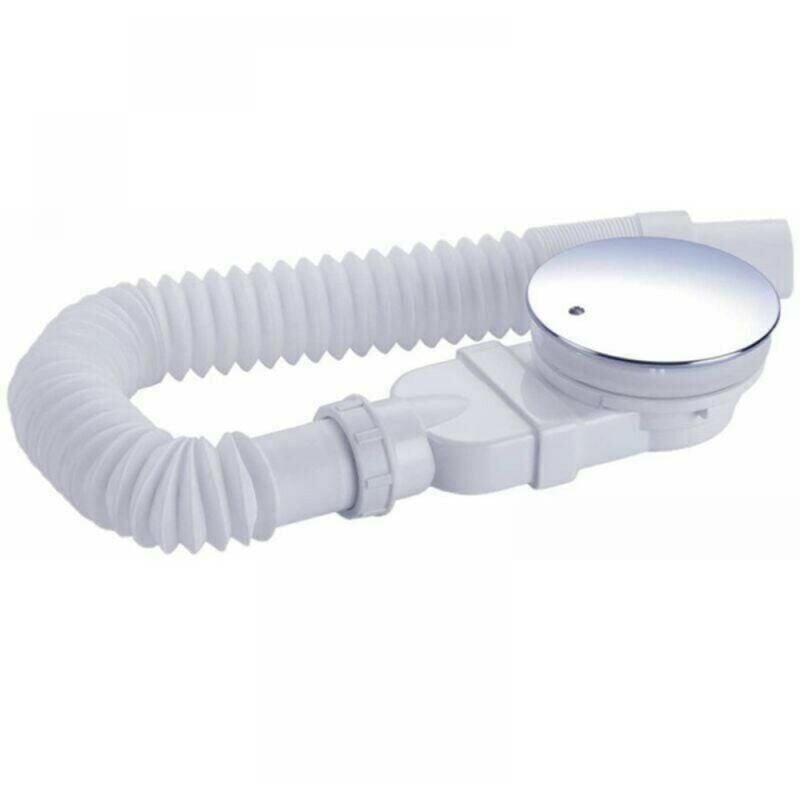 foto del prodotto ymyny 1pz canaletta doccia 90 mm, bianco, extrapiatto, foro scarico piatto doccia, sifone con sistema antiodore, filtro per capelli, flessibile,