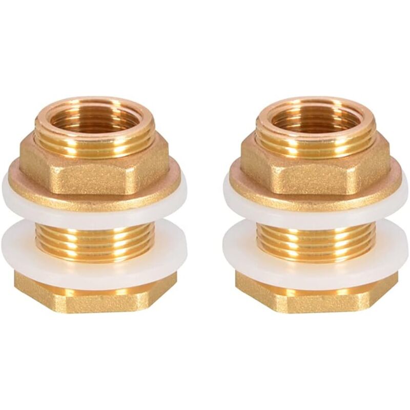 foto del prodotto ymyny 2 pezzi dn20 3 4 in ottone per serbatoio dell acqua, adattatore per rubinetto, presa per secchio per pioggia, presa per serbatoio in ottone per