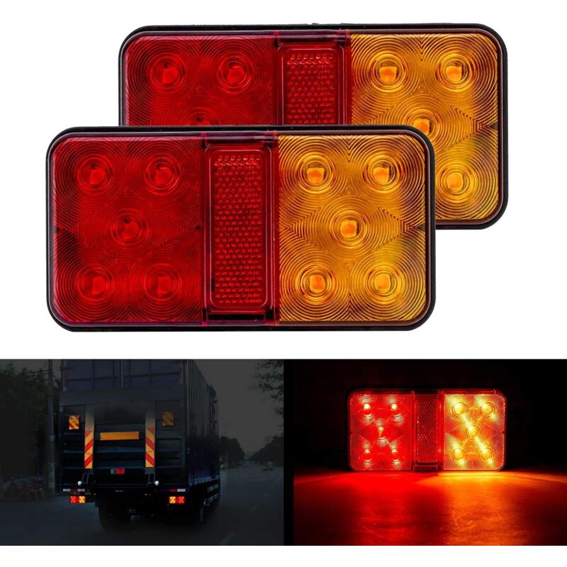 foto del prodotto ymyny 2 pezzi fanale posteriore a led luce per rimorchio a led multifunzionale 12v indicatore di posizione di parcheggio impermeabile per camion