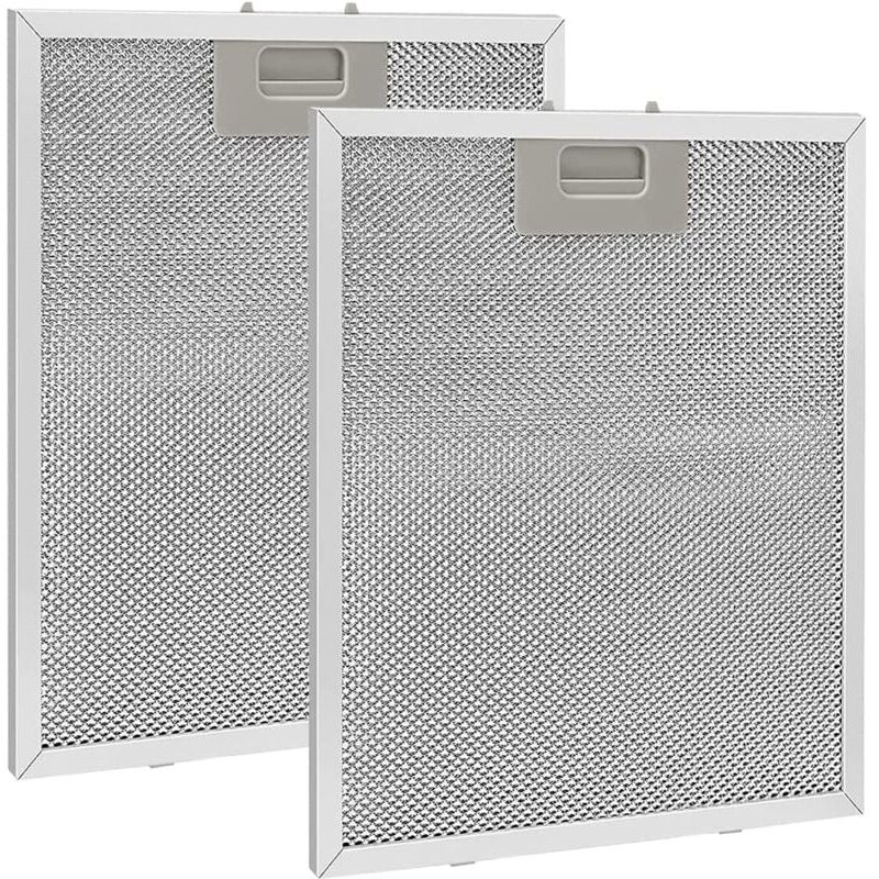 foto del prodotto ymyny 2 pezzi filtro antigrasso metallico per cappa aspirante 320x260mm, filtro a rete accessorio per cappe da cucina argento