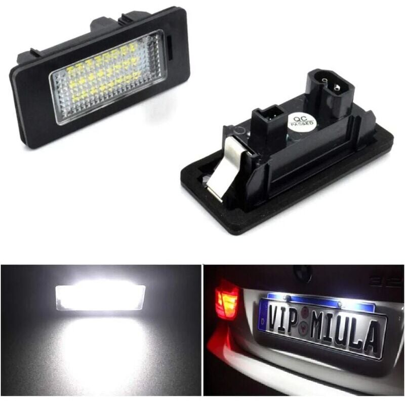 foto del prodotto ymyny 2 pezzi luce targa auto per b mw 1 3 5 x serie senza errori 2w 24 led luce targa posteriore bianca sostituzione diretta x5 x6 m3 e39