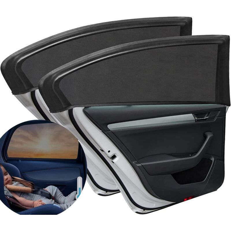 foto del prodotto ymyny 2 pezzi parasole per auto per lato posteriore, parasole per auto per bambini, blocca i raggi uv di parasole per auto per lato posteriore per